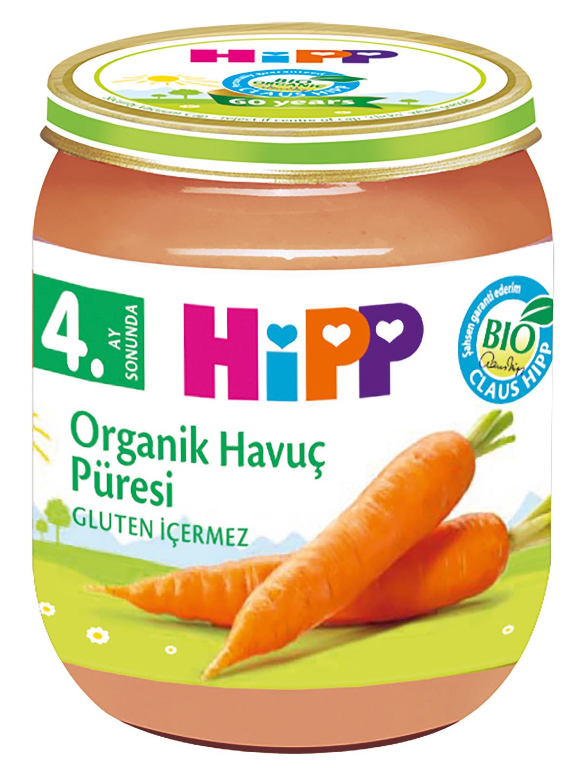 Hipp Mama Organik Havuç Püresi Kavanoz Mama 125 gr +4 Ay