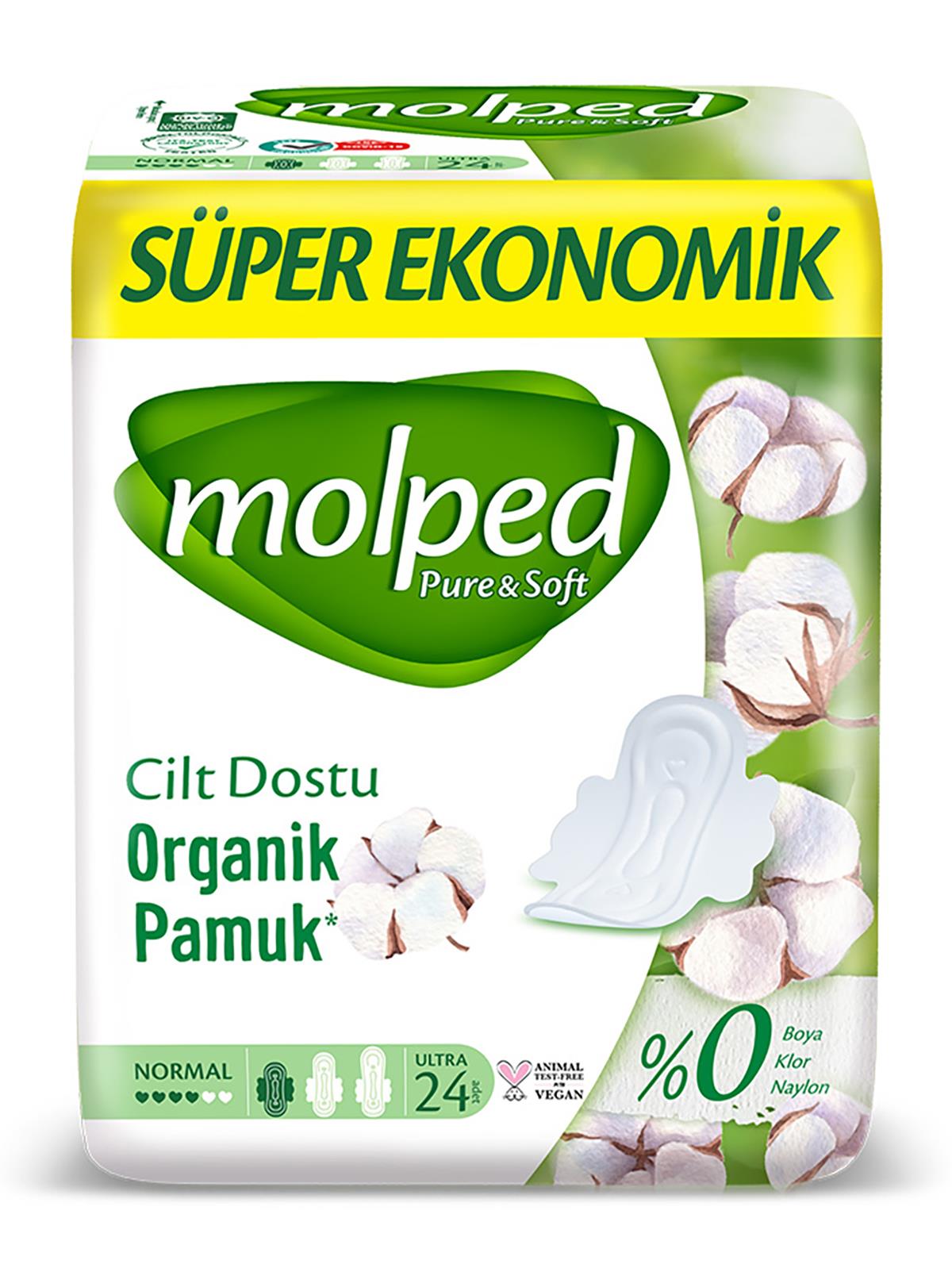 Molped Pure&Soft Normal 24'lü S.Eko Yetişkin Ped