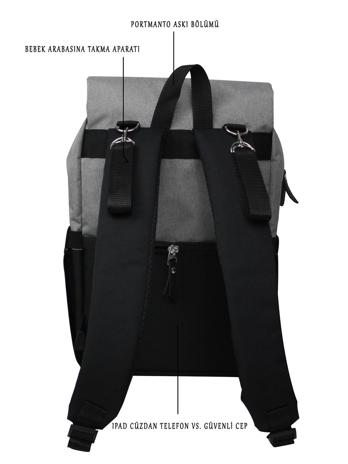 Stylo Working Mothers Backpack Çanta Seti - Siyah
