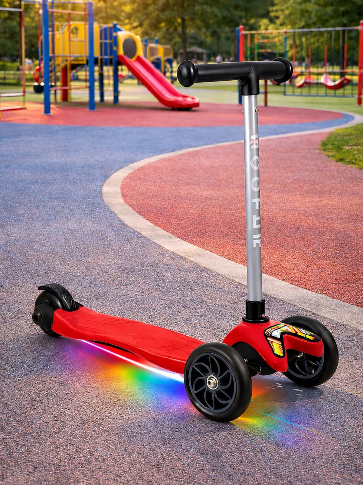 Tois ColorWase Led Işıklı 4 Kademe Ayarlanabilir 3 Tekerlekli Scooter - Kırmızı