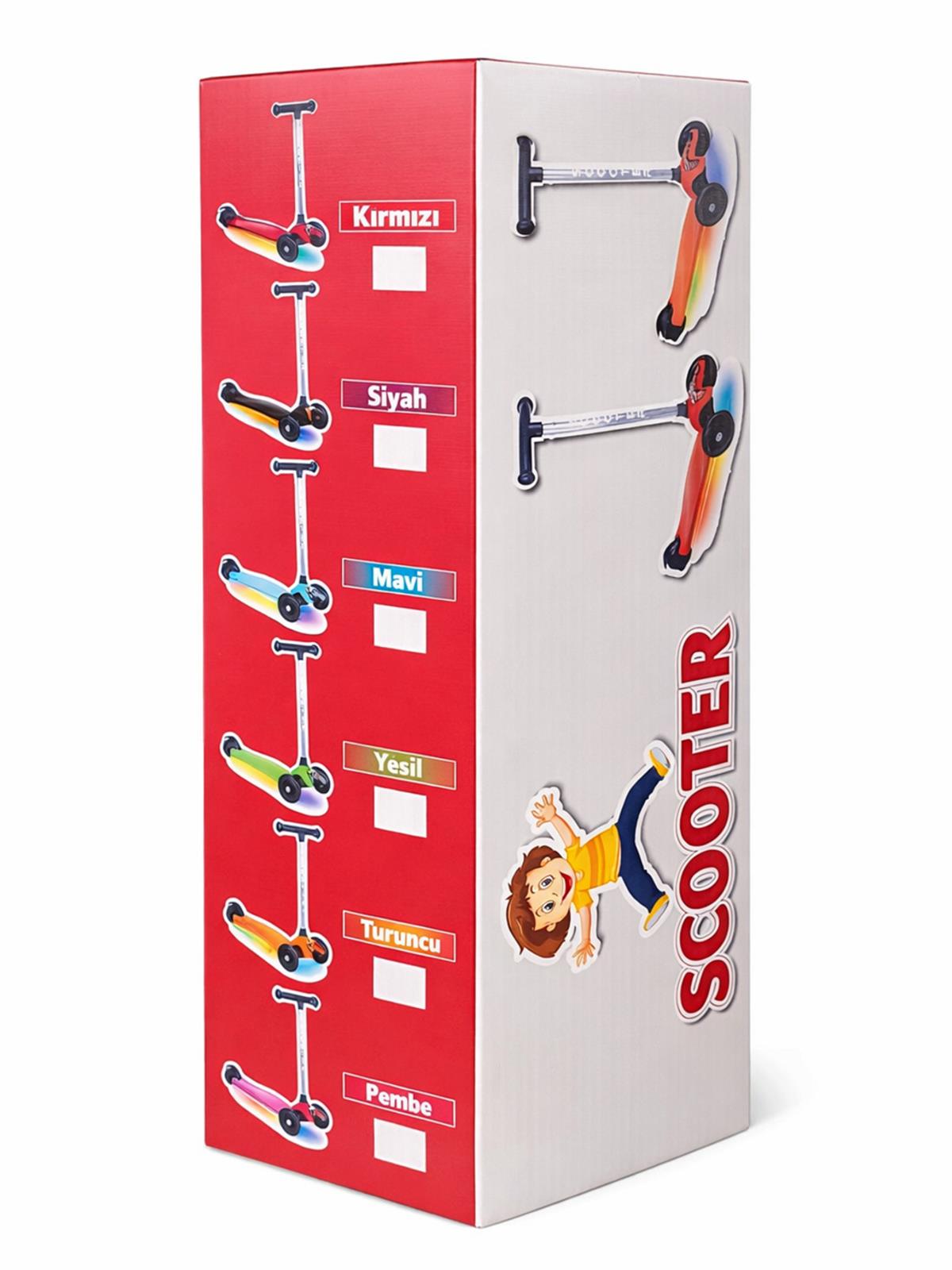 Tois ColorWase Led Işıklı 4 Kademe Ayarlanabilir 3 Tekerlekli Scooter - Kırmızı