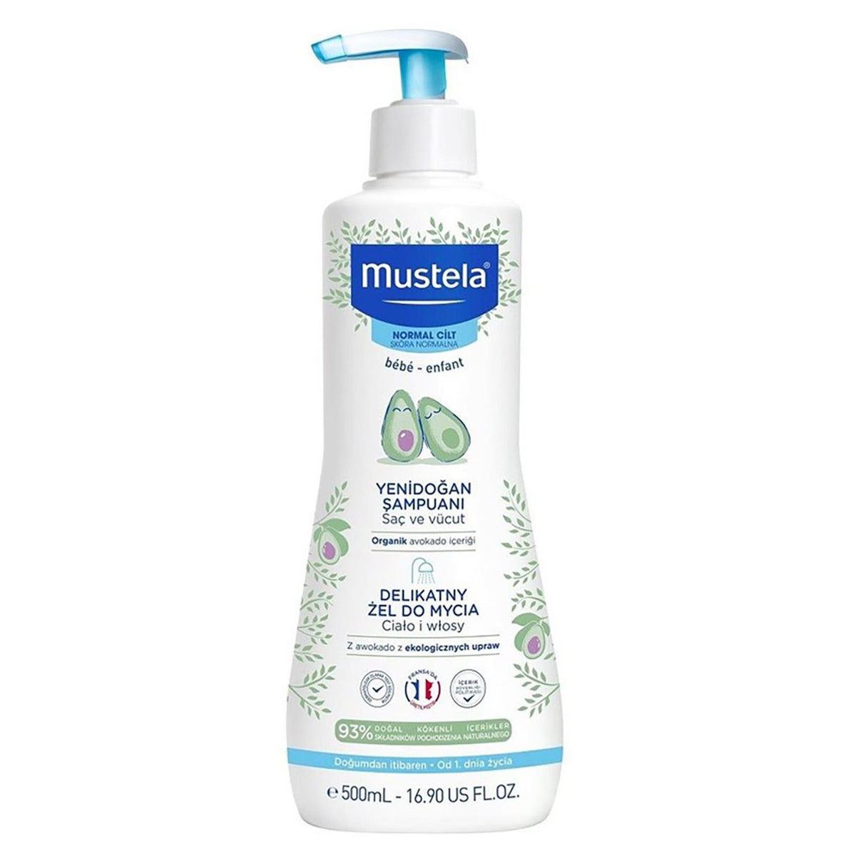 Mustela Normal Ciltler İçin Yenidoğan Şampuanı 500 ml