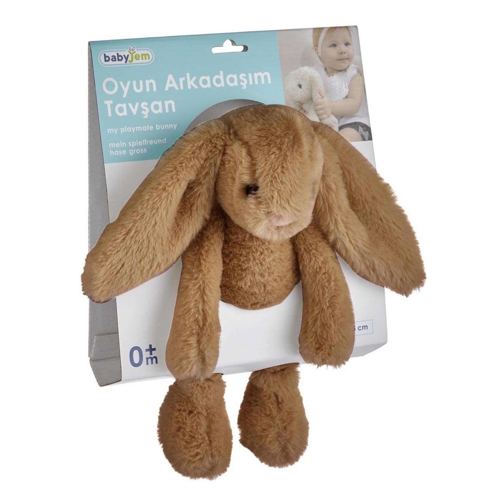 Babyjem Uyku Arkadaşım Oturabilen Tavşan 30 Cm - Kahverengi