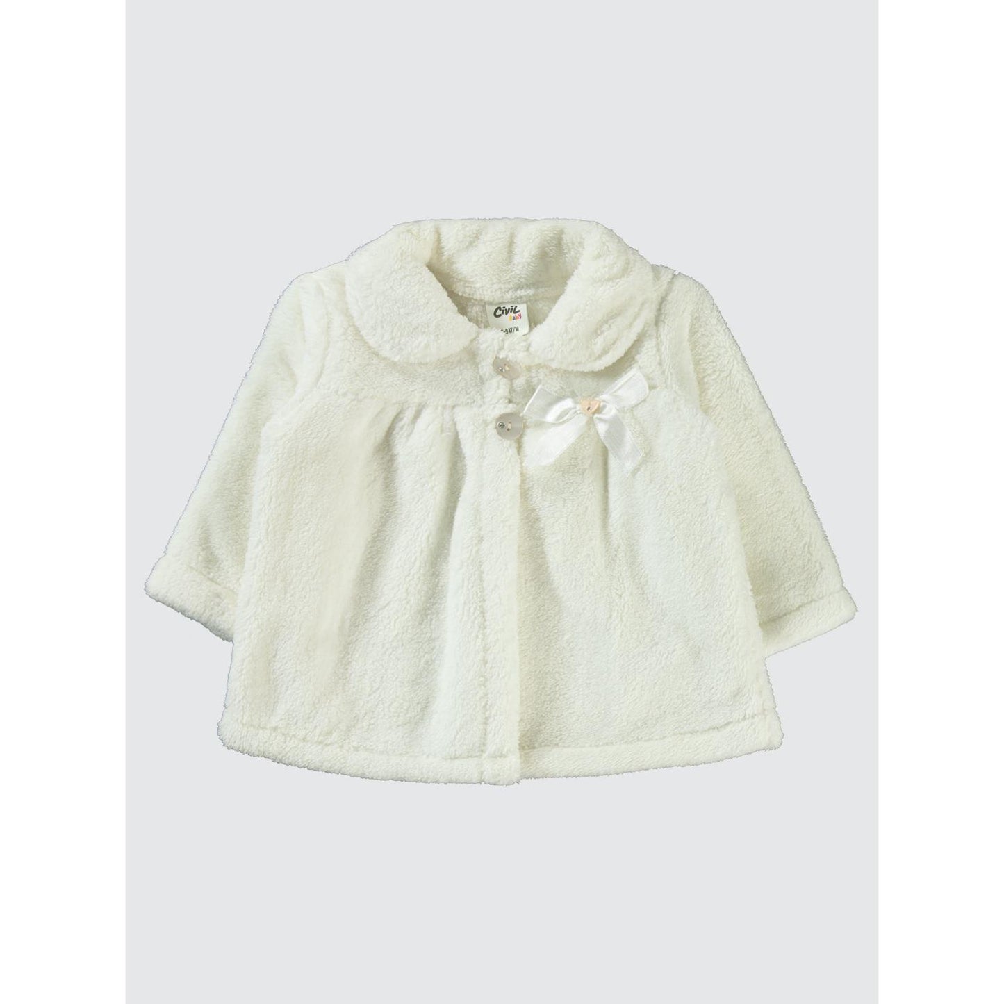 Civil Baby Fiyonklu 6-18 Ay Hırka - Ekru