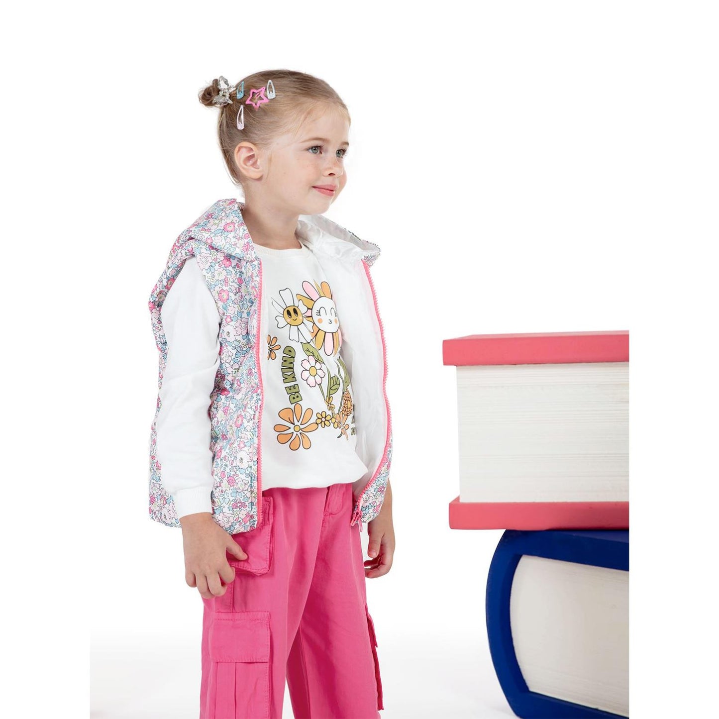 Civil Girls Üç Cepli Kargo 2-5 Yaş Pantolon - Pembe