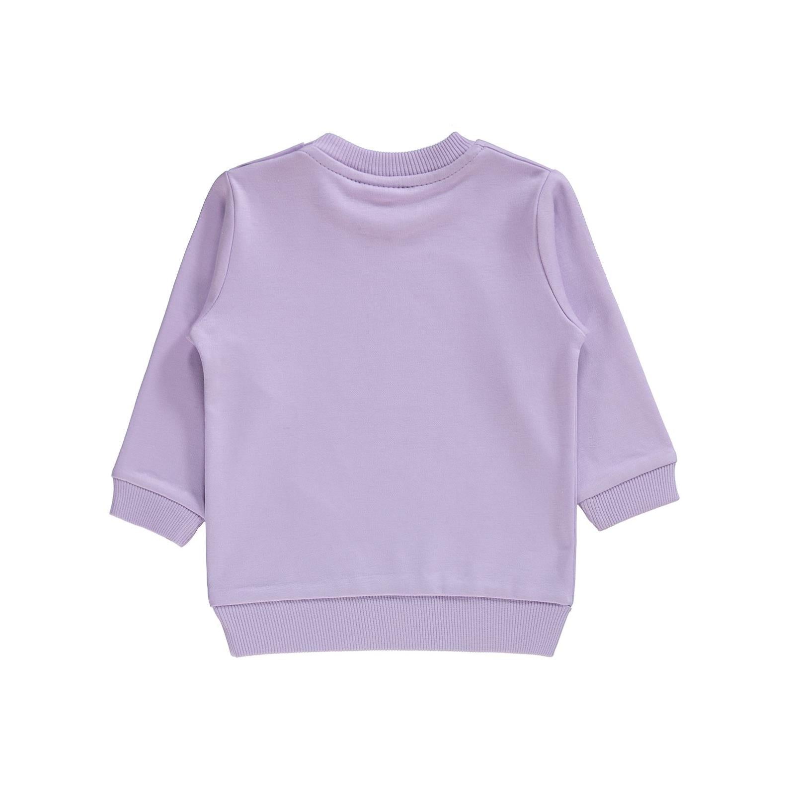 Civil Baby Need More Sleep Baskılı 6-18 Ay Sweatshirt - Lila
