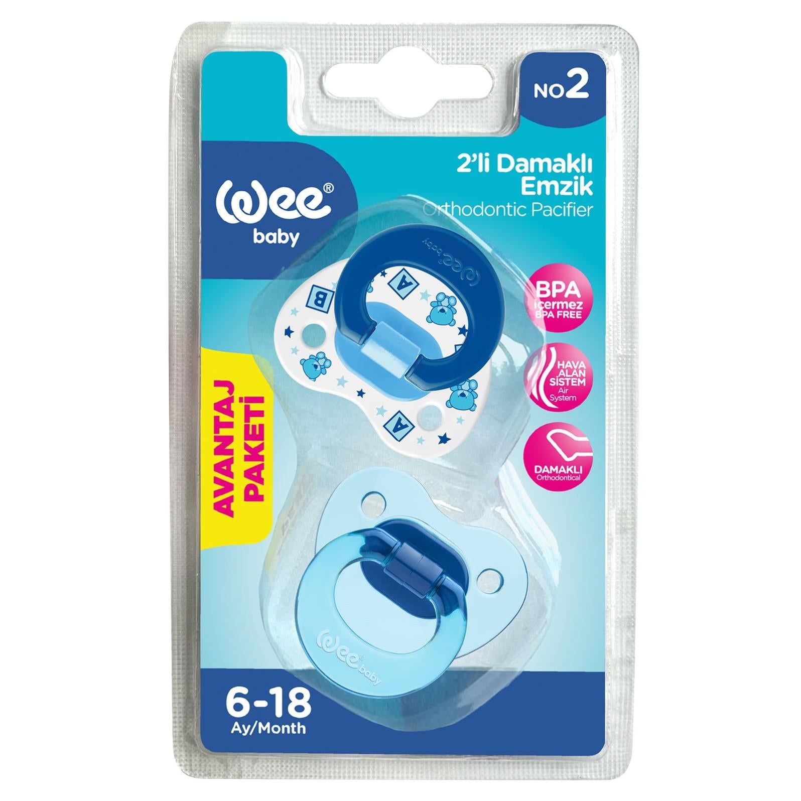 Wee Baby 2’li Damaklı Emzik No:2