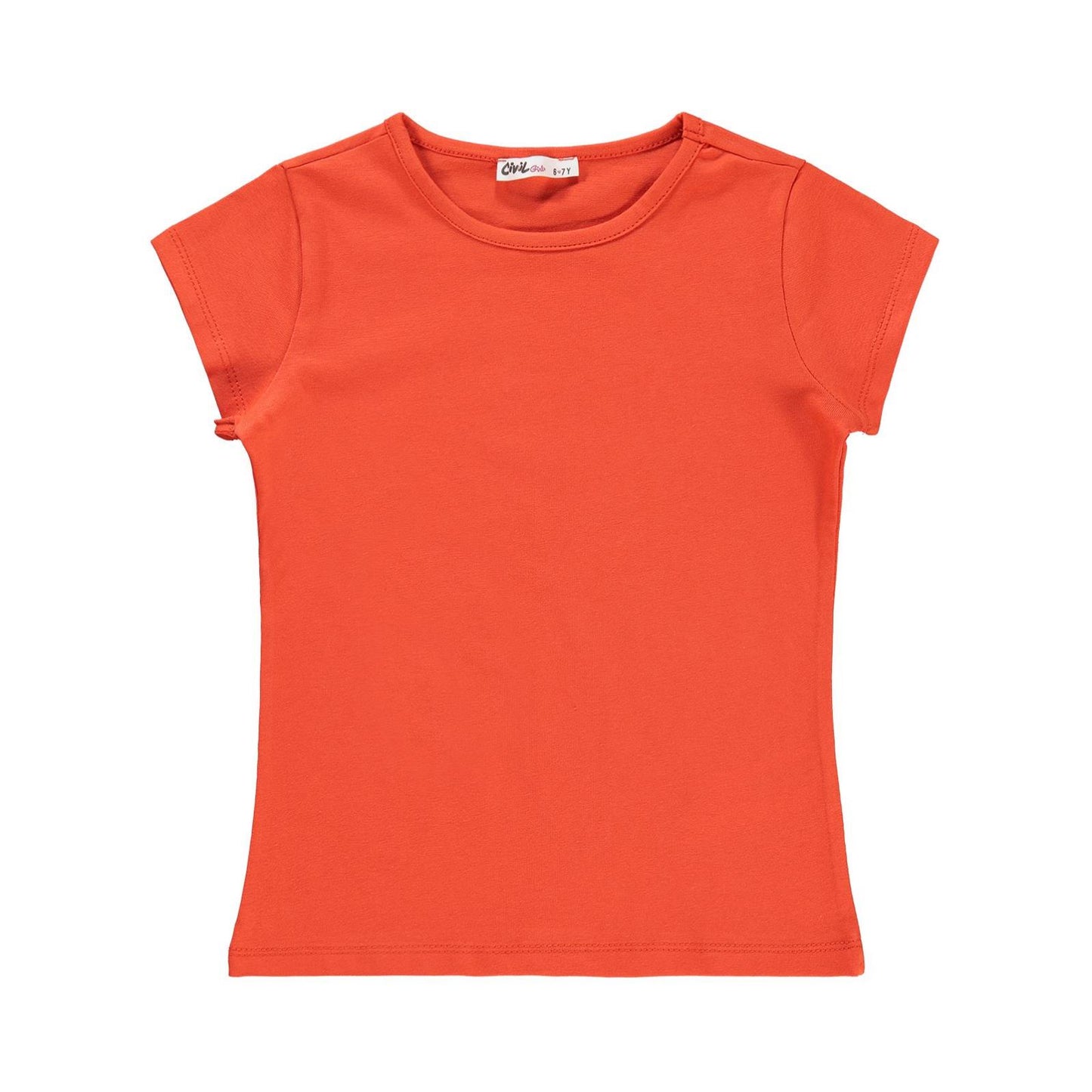 Civil Girls Basic 10-13 Yaş Tişört - Turuncu