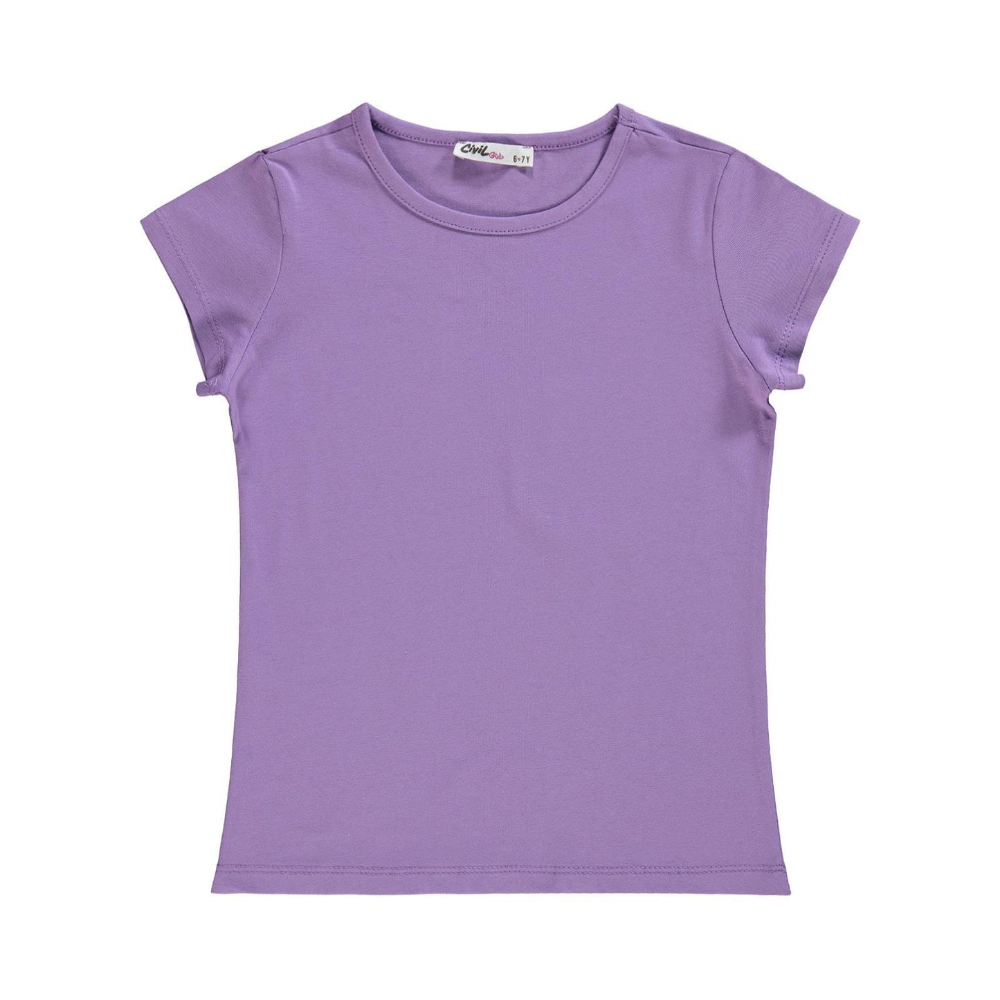 Civil Girls Basic 6-9 Yaş Tişört - Lila