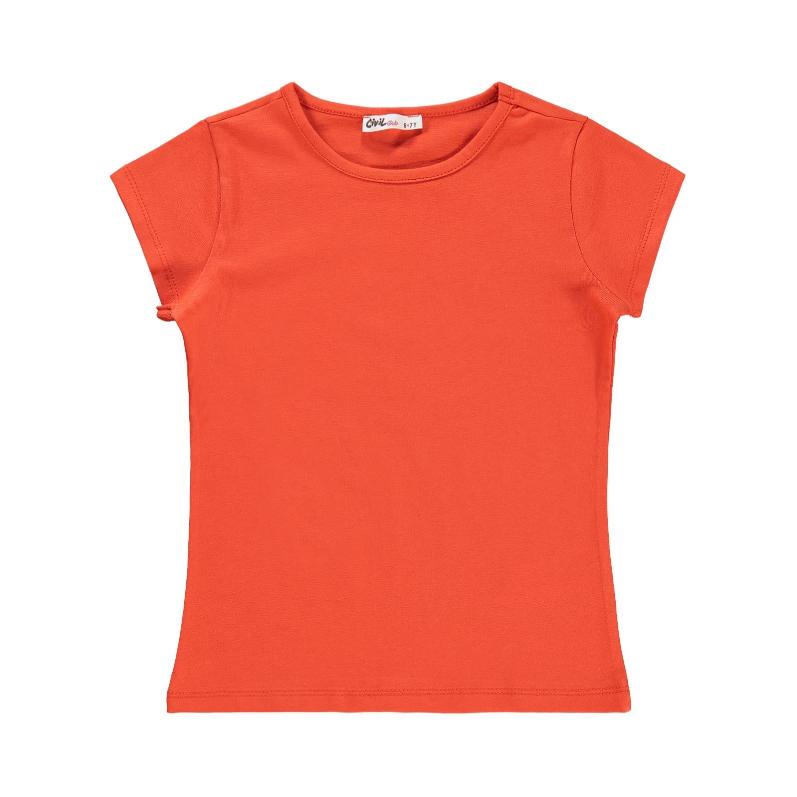 Civil Girls Basic 10-13 Yaş Tişört - Turuncu