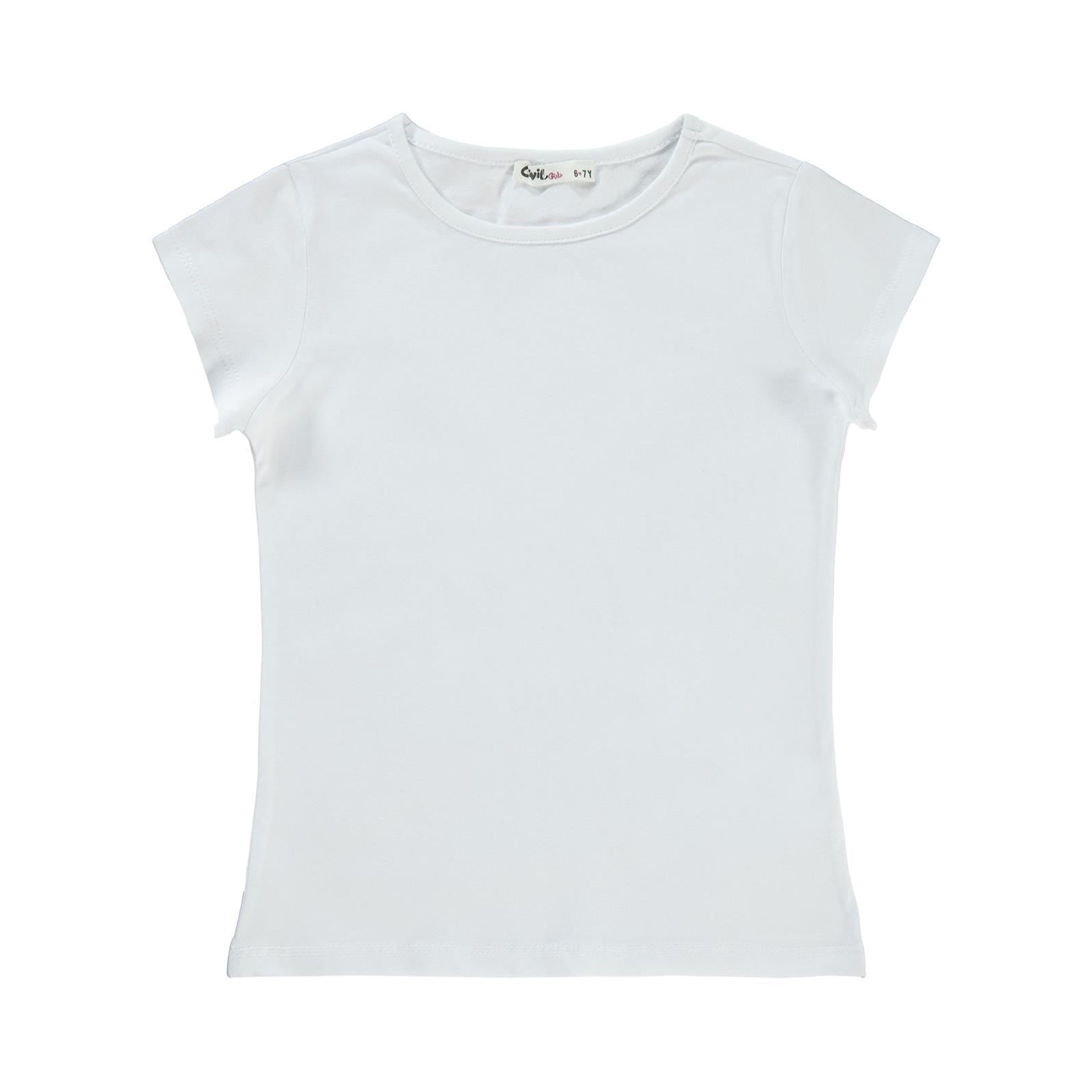 Civil Girls Basic 6-9 Yaş Tişört - Beyaz