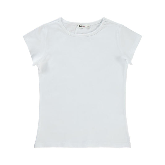 Civil Girls Basic 6-9 Yaş Tişört - Beyaz