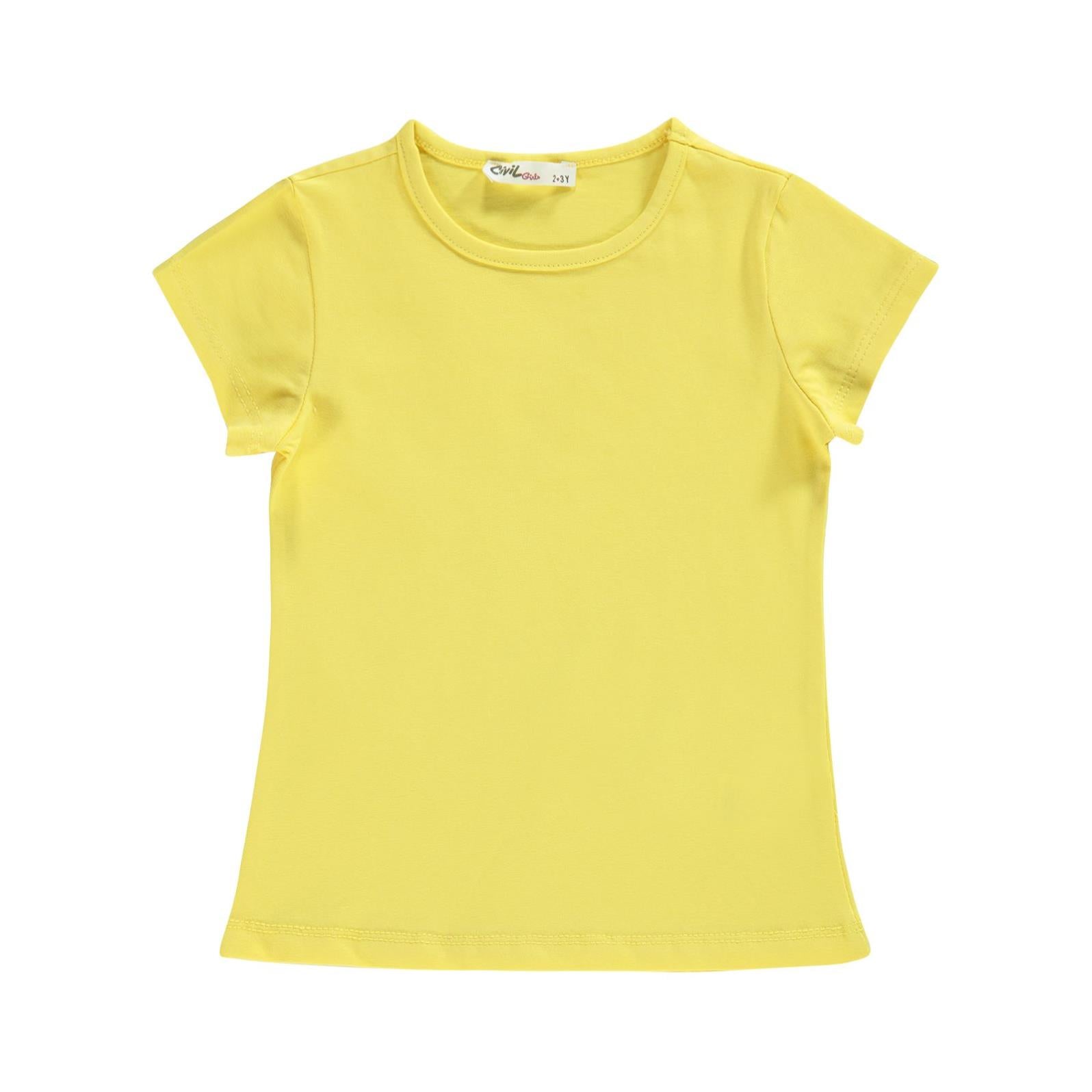 Civil Girls Basic 2-5 Yaş Tişört - Sarı