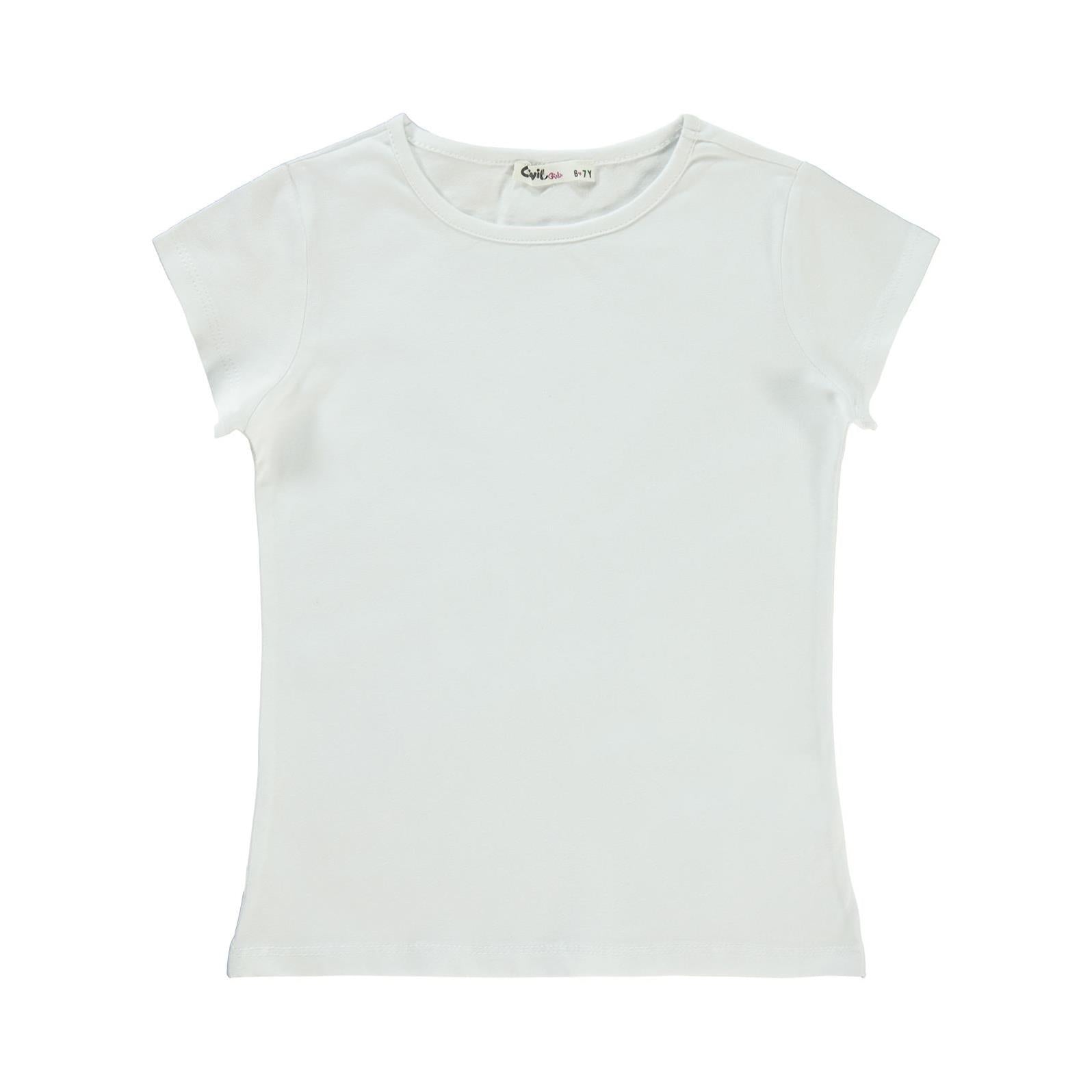 Civil Girls Basic 10-13 Yaş Tişört - Ekru