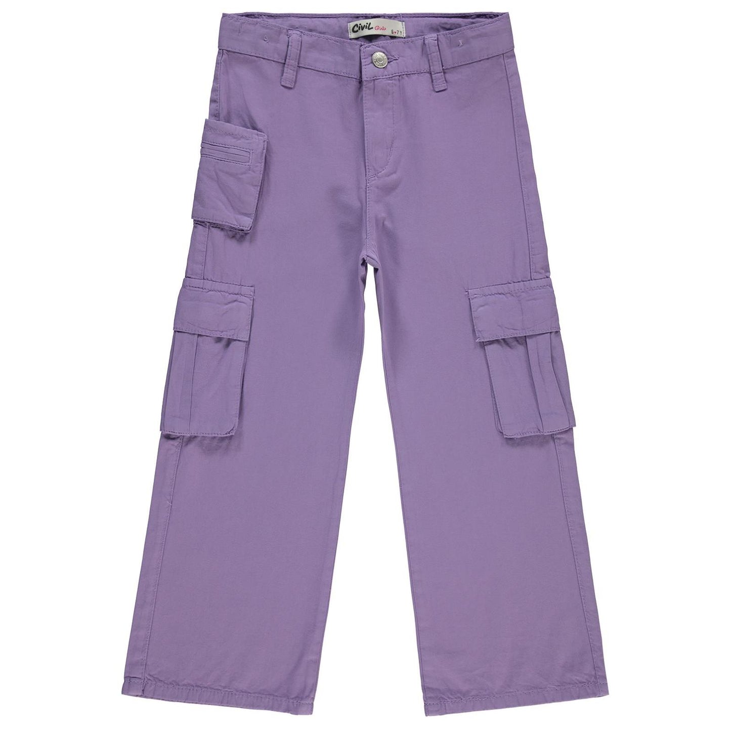 Civil Girls Üç Cepli Kargo 10-13 Yaş Pantolon - Lila