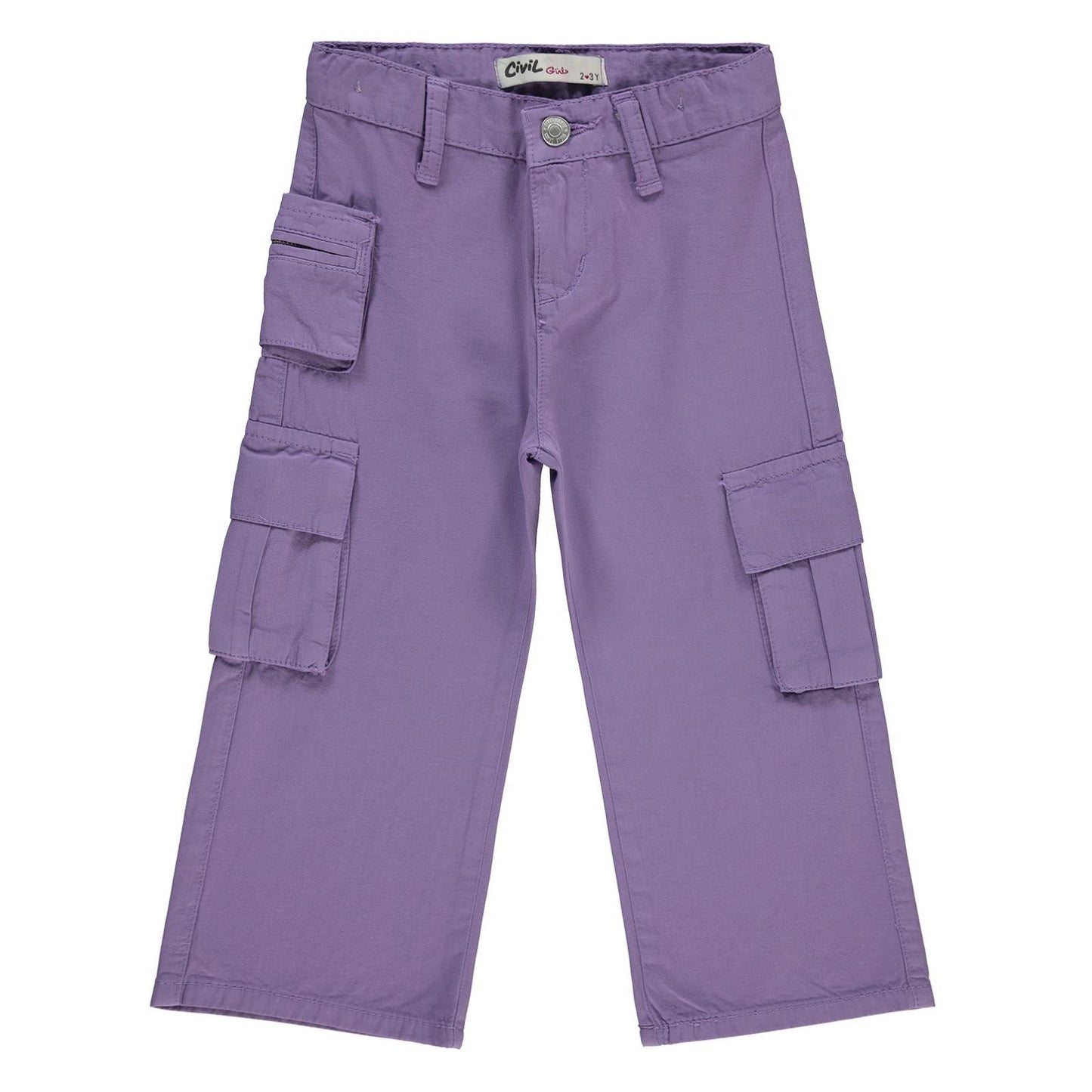 Civil Girls Üç Cepli Kargo 2-5 Yaş Pantolon - Pembe