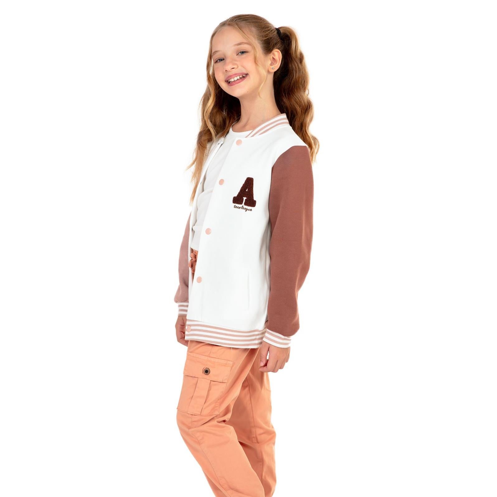 Civil Girls Basic 6-9 Yaş Tişört - Ekru