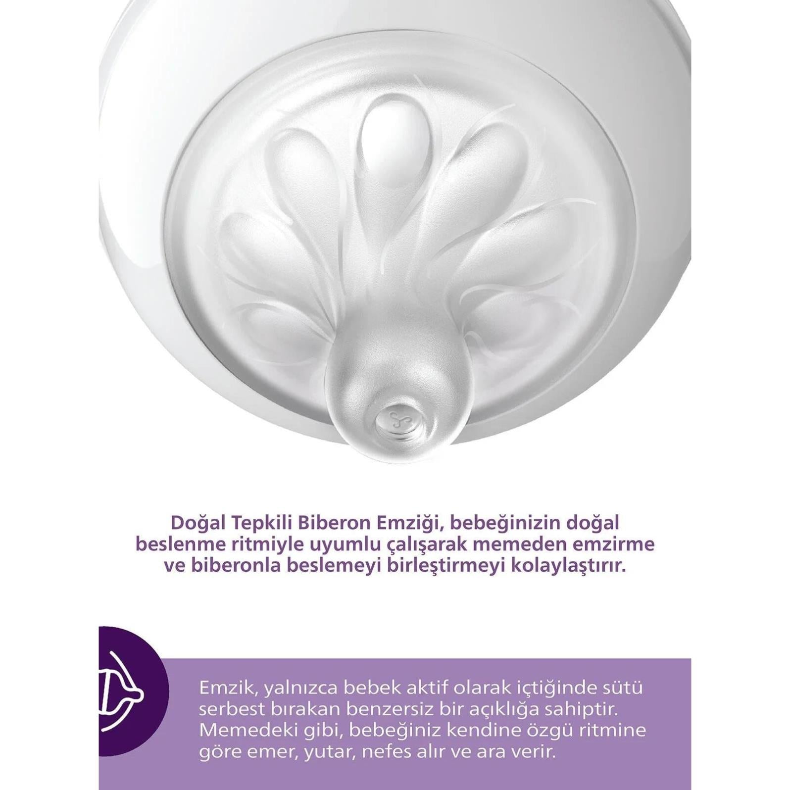 Avent Natural Response 2'li Biberon Emziği6 Numara6+ AyDoğal Tepkili Biberon Emziği