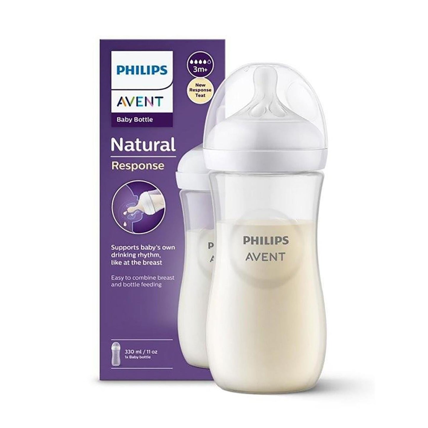 Avent Natural Response PP Biberon330ml3+ Ay,Doğal Tepkili Biberon Emziği