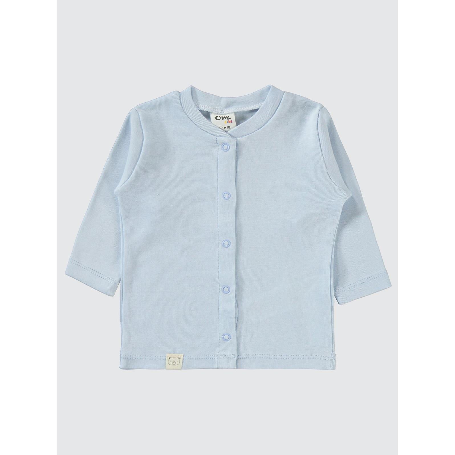 Civil Baby Düz 1-6 Ay Pijama Takımı - Mavi