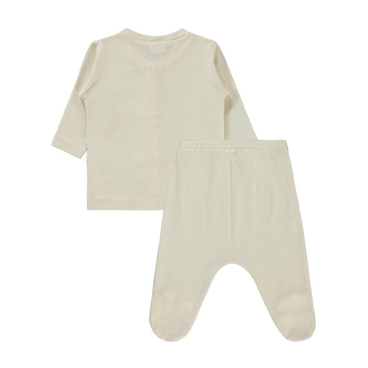 Civil Baby Düz 1-6 Ay Pijama Takımı - Bej