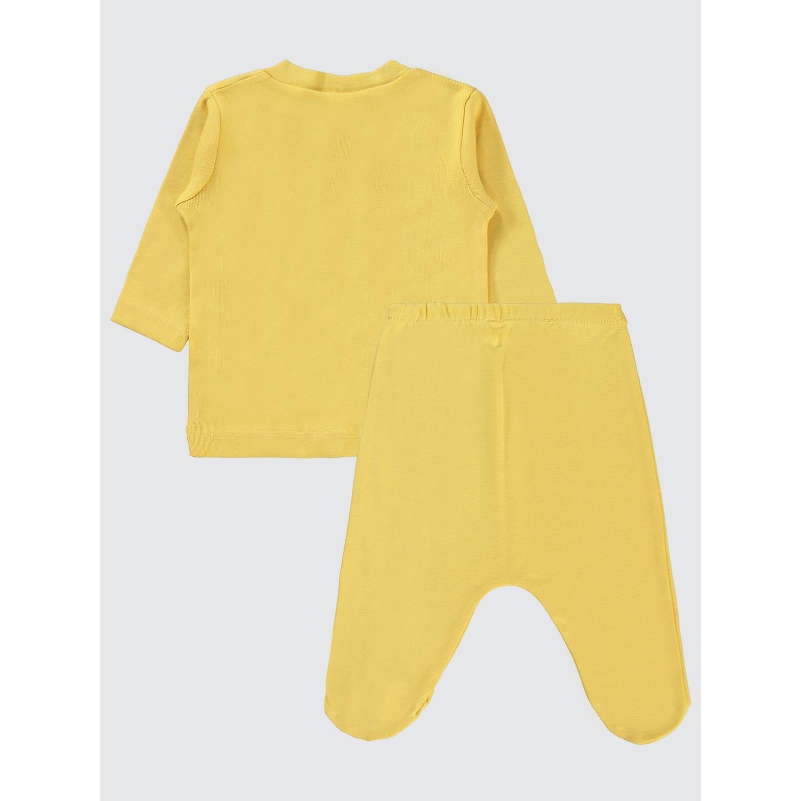 Civil Baby Düz 1-6 Ay Pijama Takımı - Sarı