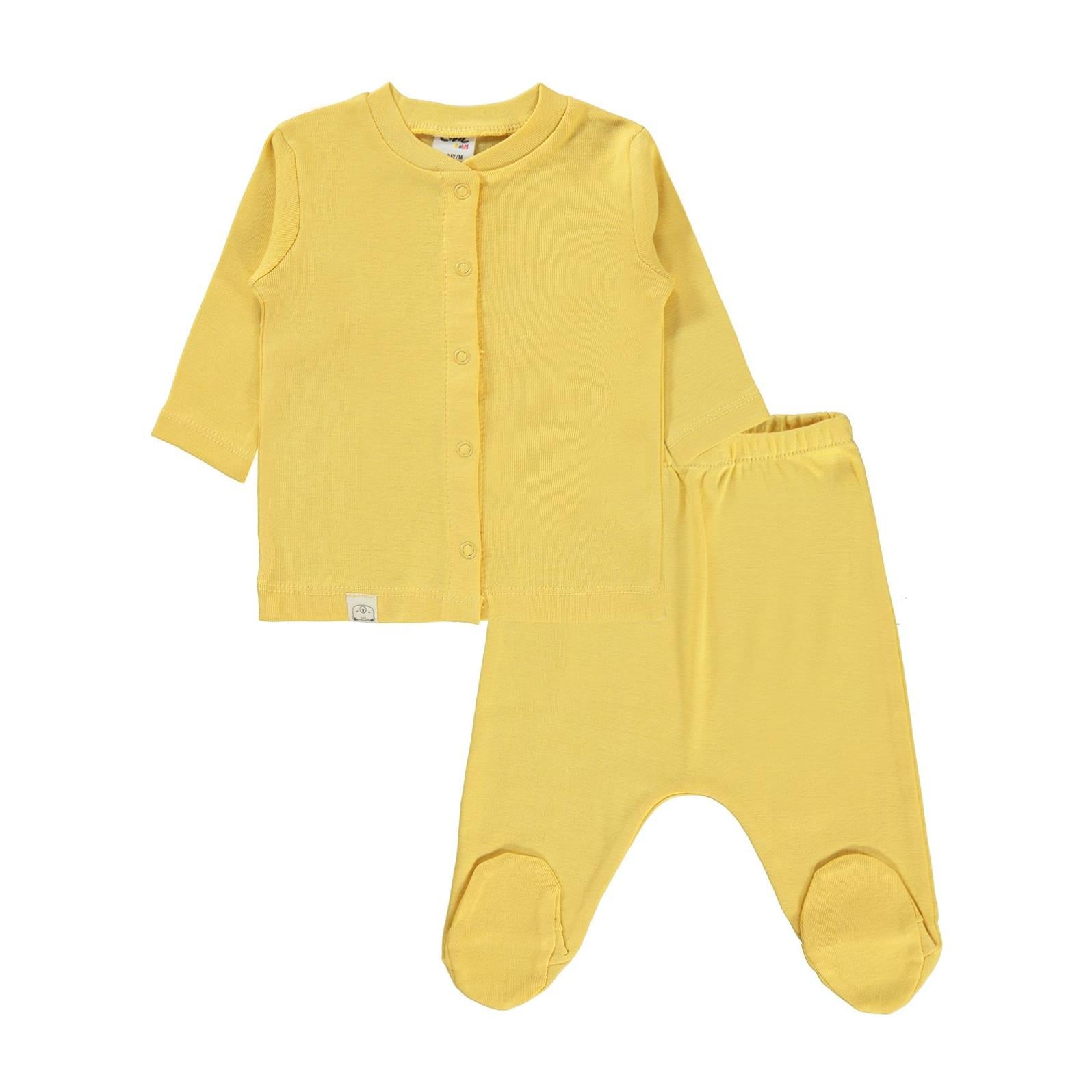 Civil Baby Düz 1-6 Ay Pijama Takımı - Sarı