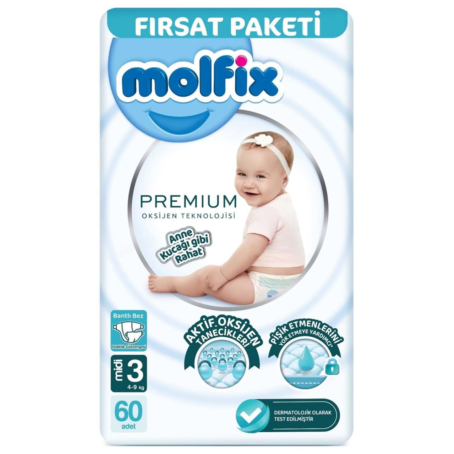 Molfix Premium Bebek Bezi Midi Fırsat Paketi 60 Adet