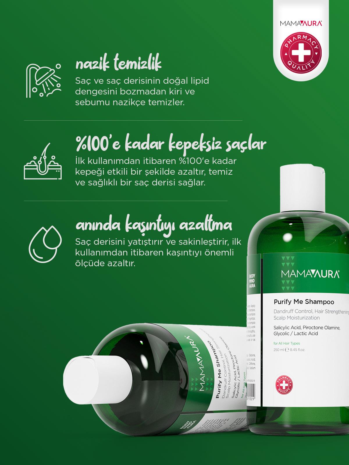 Mamaaura Kepek Ve Kaşıntı Karşıtı Şampuan - Purify Me Shampoo 250 Ml