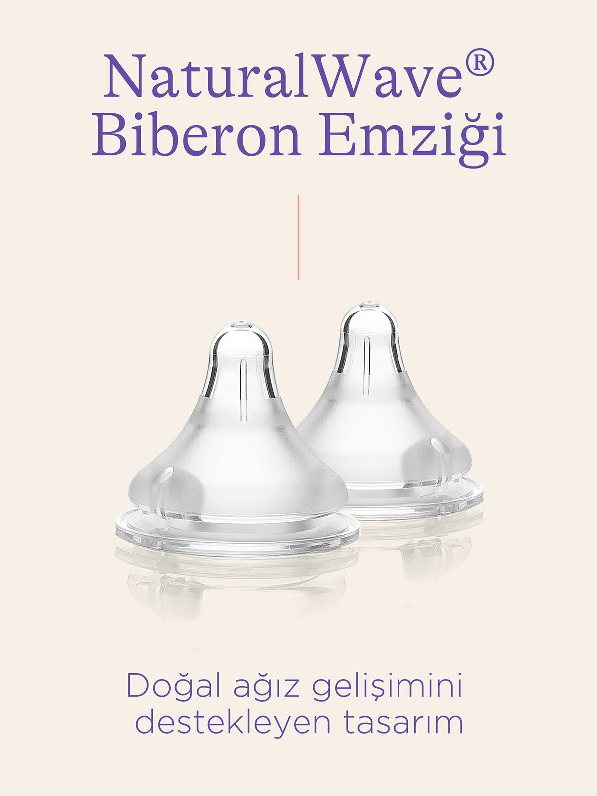 Lansinoh Natural Wave 2'li Biberon Emziği Orta Akış