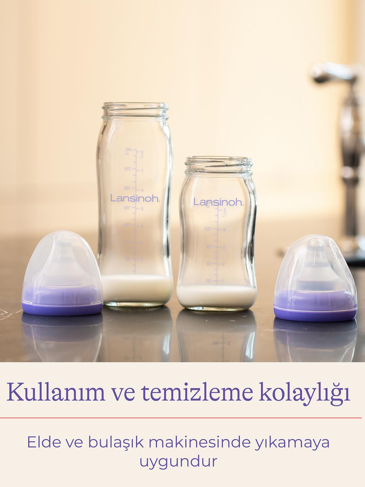 Lansınoh Cam Biberon 240 ml - Standart