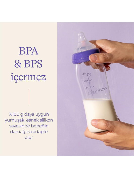 Lansınoh Cam Biberon 240 ml