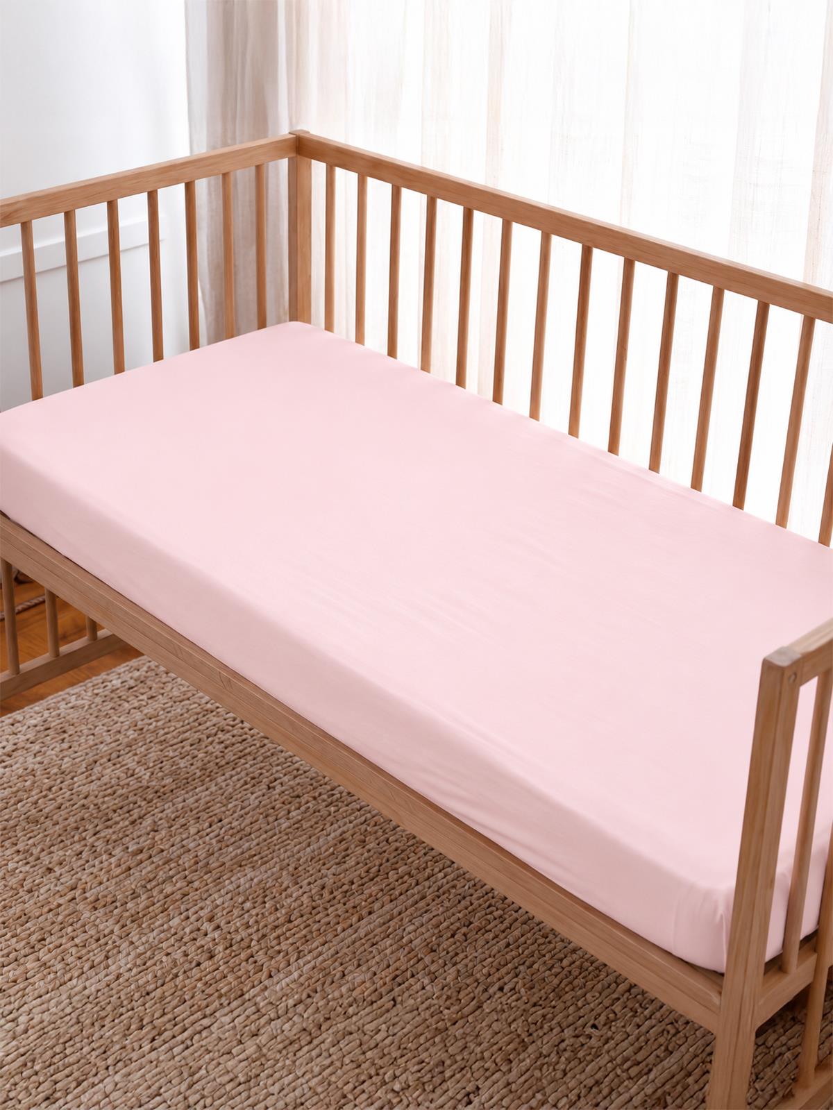 Safemom Lastikli Bebek Çarşafı 70x120 - Pembe