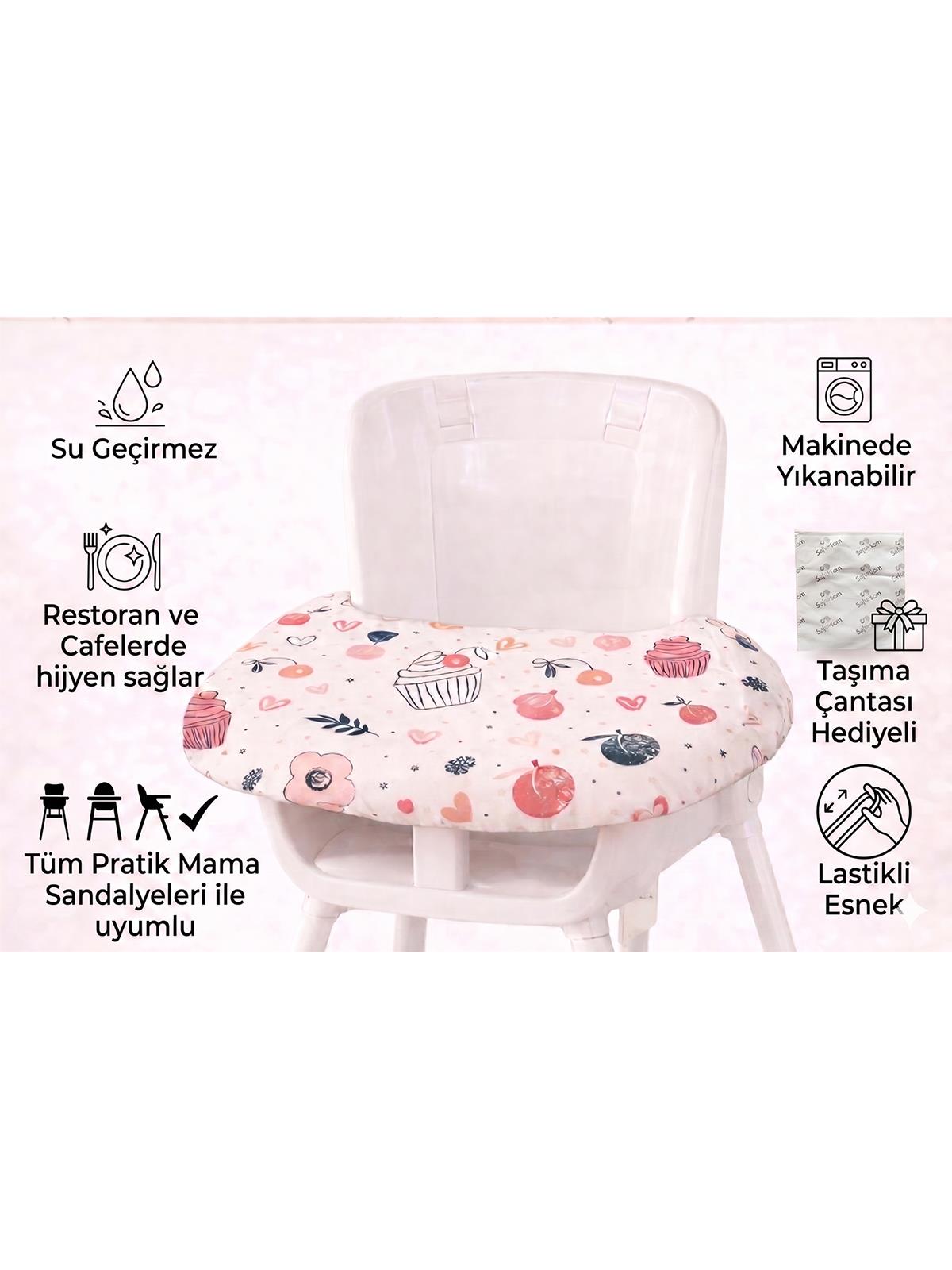 Safemom Mama Sandalyesi Örtüsü - Cupcake - Fusya
