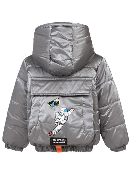 Civil Boys Astronot Baskılı 2-5 Yaş Mont - Gri