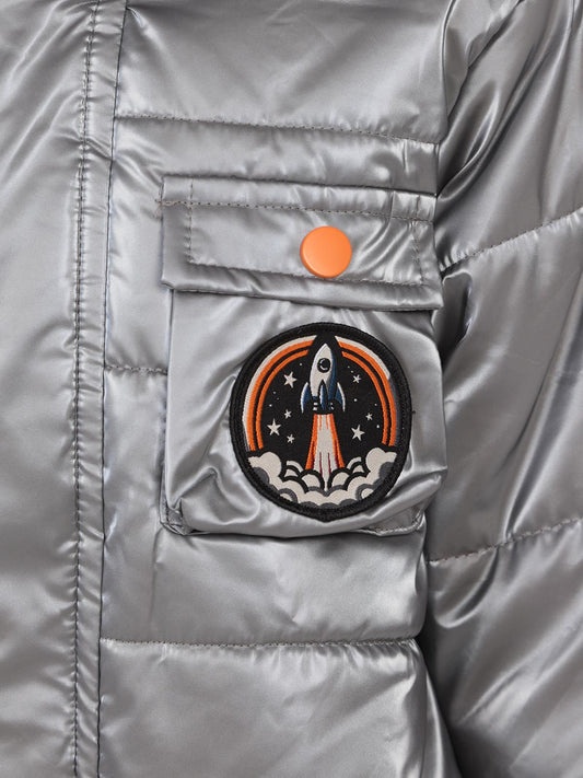 Civil Boys Astronot Baskılı 2-5 Yaş Mont - Gri