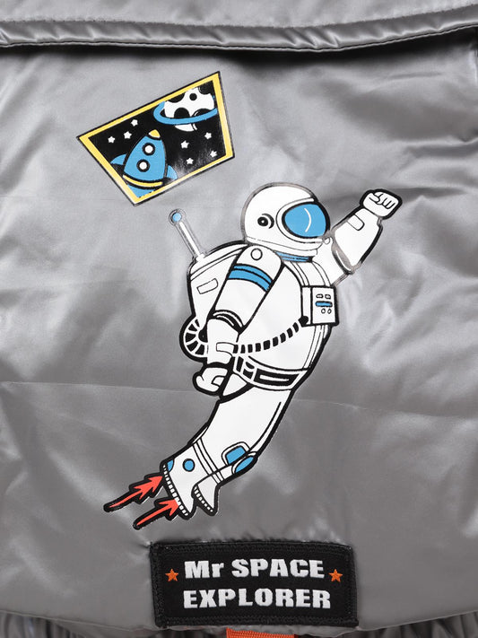 Civil Boys Astronot Baskılı 2-5 Yaş Mont - Gri