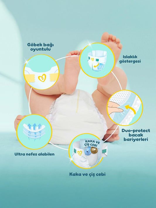 Prima Premium Care 1 Beden Bebek Bezi Ekonomik Paket Yenidoğan 70 Adet