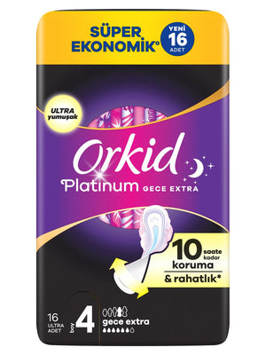 Orkid Platinum Dörtlü Paket Gece Ekstra 16 Adet