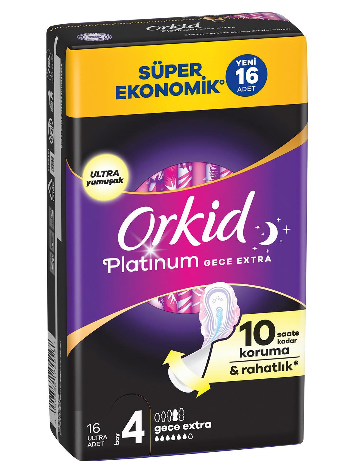 Orkid Platinum Dörtlü Paket Gece Ekstra 16 Adet