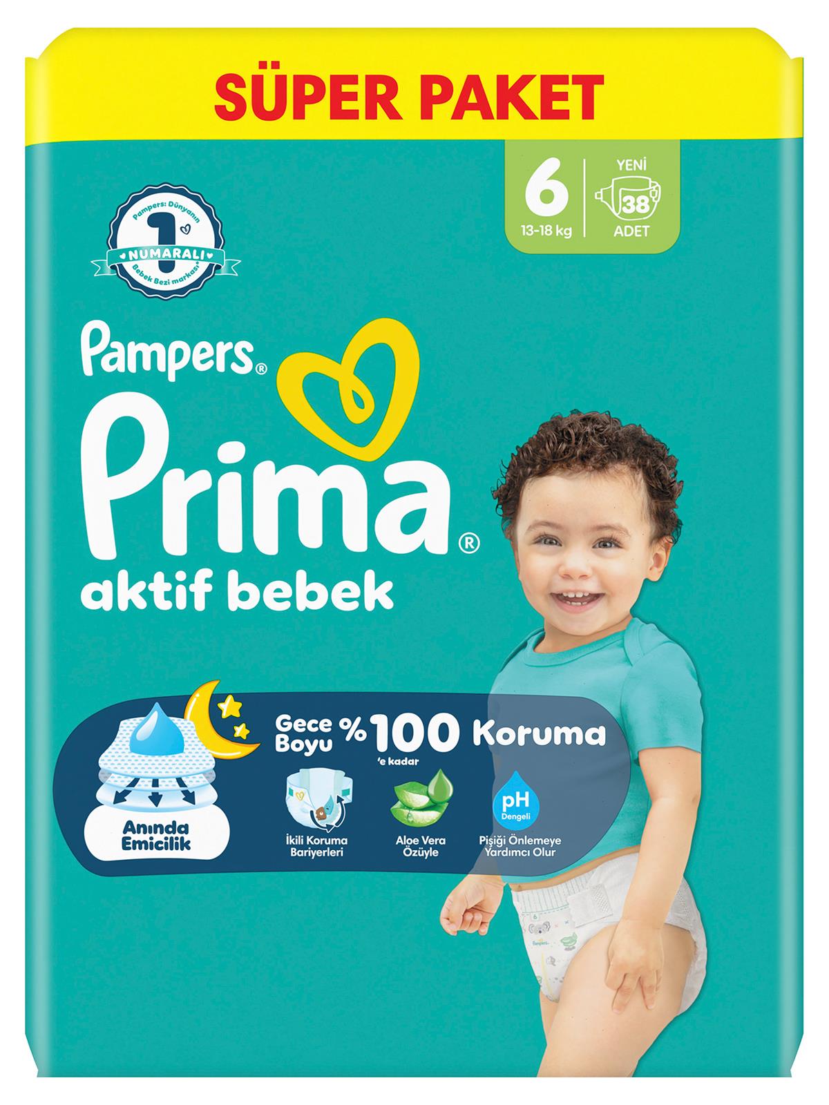 Prıma Bebek Bezi Ab 6 Beden  Super Paket 38 Adet