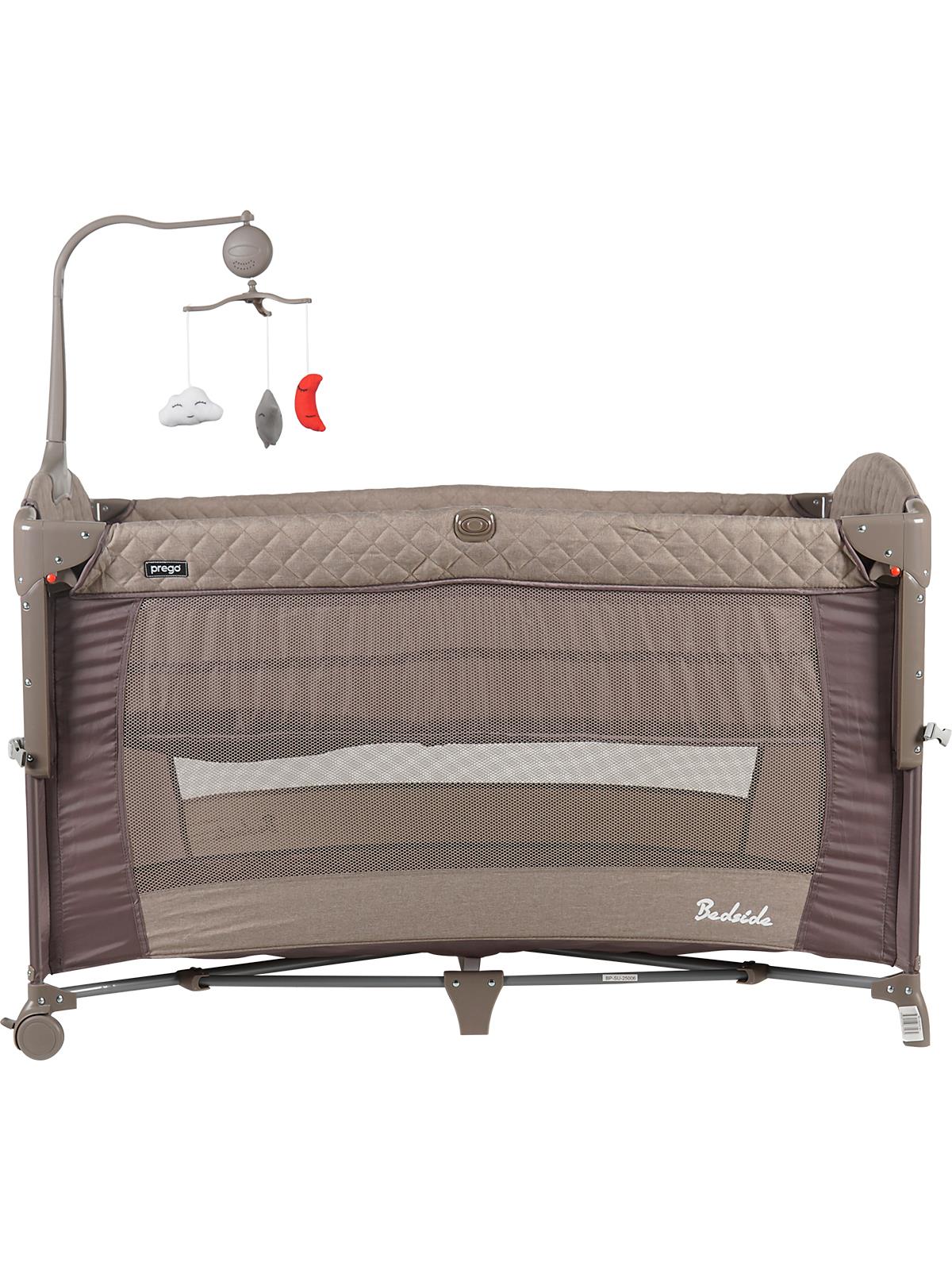Prego Bedside Anne Yanı Oyun Parkı 70x120 cm - Gri