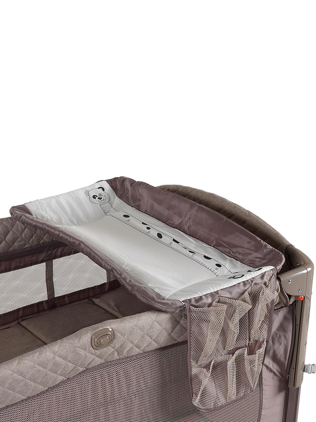 Prego Bedside Anne Yanı Oyun Parkı 70x120 cm - Gri