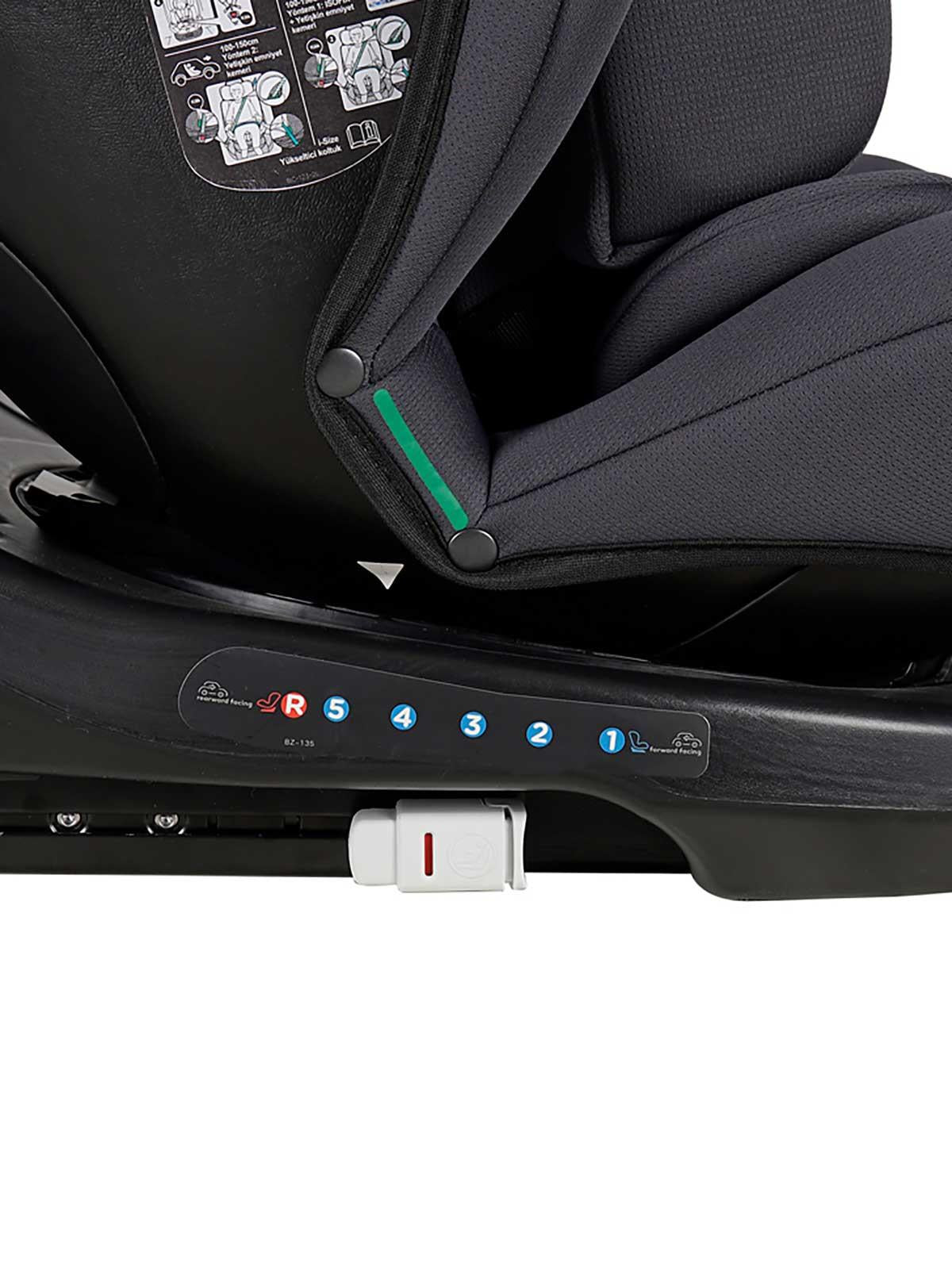 Prego Mono Fix I-Size 360° TT Oto Koltuğu Koltuğu 40-150 cm (0-36 Kg) - Gri
