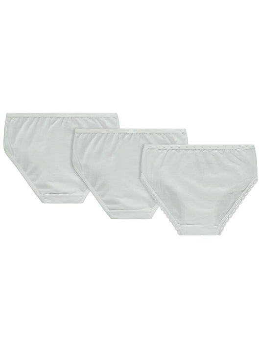 Classic 3'lü Kız Slip Set | Okul Kreş ve Günlük Kullanım - Beyaz