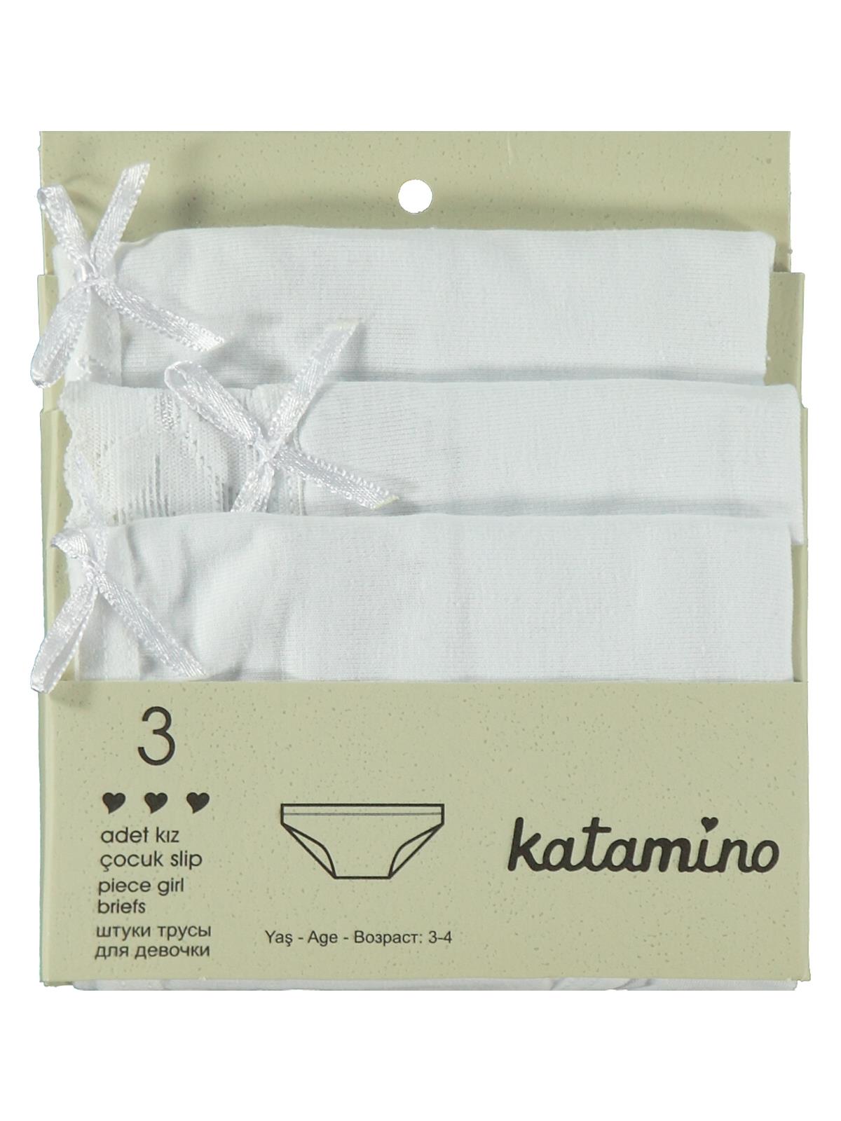 Artı Çorap Classic 3'lü Kız Slip Set - Beyaz