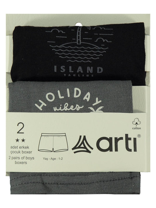 Island Erkek 2'li Boxer Set | Okul Kreş ve Günlük Kullanım