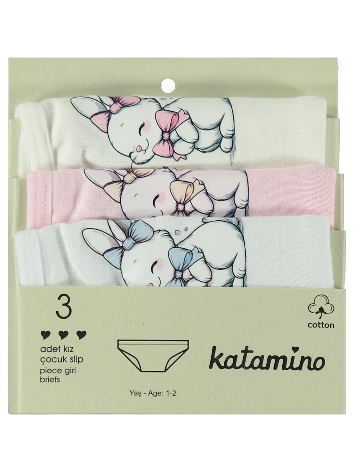 Artı Çorap Tavisan 3'lü Kız Slip Set