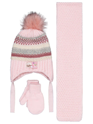 Kitti Bebek Kız  0-18 Aylık Atkı Bere Eldiven Set