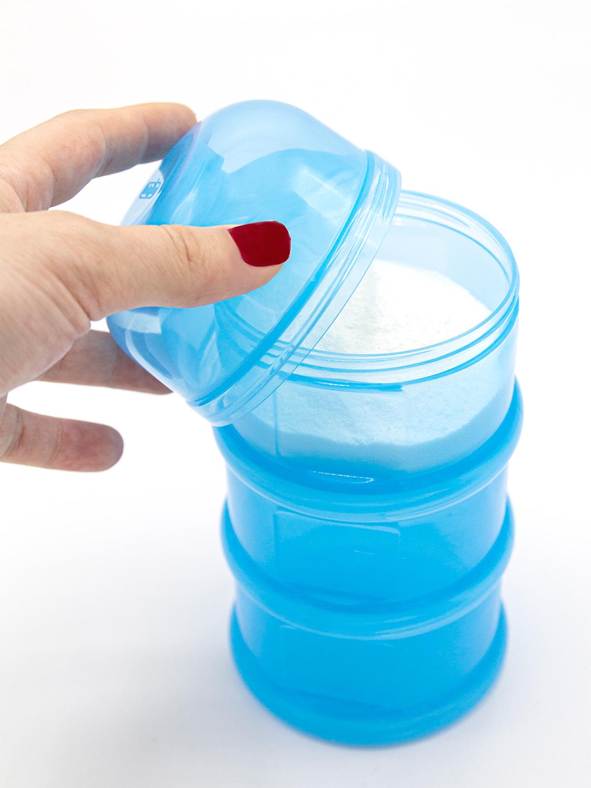 BabyJem Katlı Toz Mama Kabı - Mavi